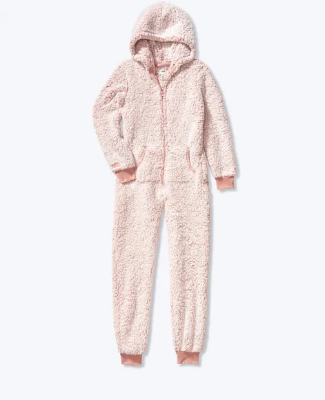 Victoria's Secret PINK Sherpa Hooded Onsie - Picture 2 of 10